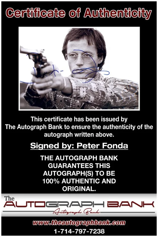 Peter Fonda — Peter Fonda authentic signed celebrity 10x15 photo W/Cert Autographed 2616a, image 2
