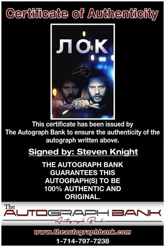 Steven Knight — Steven Knight authentic signed celebrity 10x15 photo W/Cert Autographed A0005, image 2