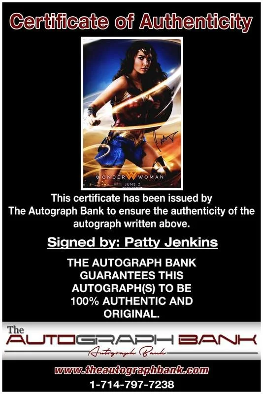 Patty Jenkins — Patty Jenkins authentic signed celebrity 10x15 photo W/Cert Autographed A0001, изображение 2