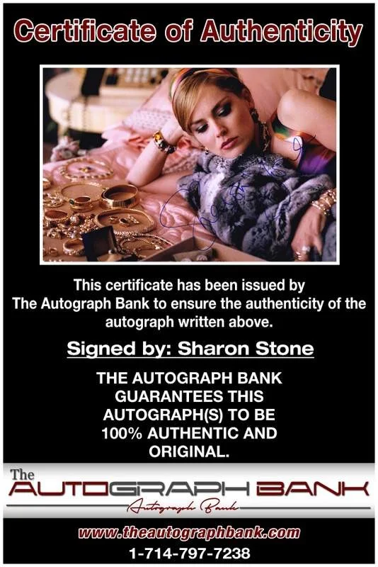 Sharon Stone — Sharon Stone authentic signed celebrity 10x15 photo W/Cert Autographed A0001, изображение 2