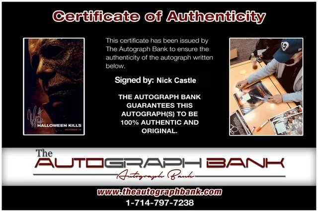 Nick Castle — Nick Castle authentic signed Halloween Movie 12x18 photo W/Certificate 18, image 2