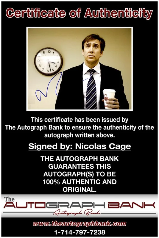 Nicolas Cage — Nicolas Cage authentic signed celebrity 10x15 photo W/Cert Autographed 2616d, изображение 2