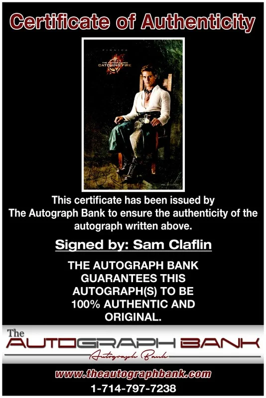 Sam Claflin — Sam Claflin authentic signed celebrity 10x15 photo W/Cert Autographed 2616f, image 2
