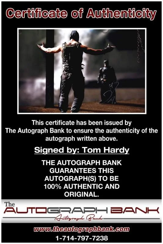 Tom Hardy — Tom Hardy authentic signed celebrity 10x15 photo W/Cert Autographed A0008, изображение 2