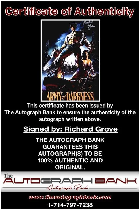 Richard Grove — Richard Grove authentic signed celebrity 10x15 photo W/Cert Autographed A0002, изображение 2