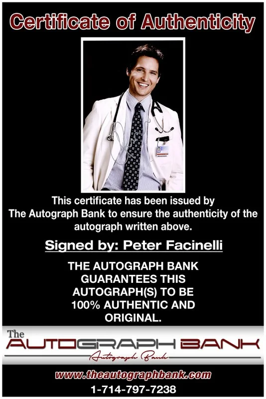 Peter Facinelli — Peter Facinelli authentic signed celebrity 10x15 photo |CERT Autographed 21516f, image 2