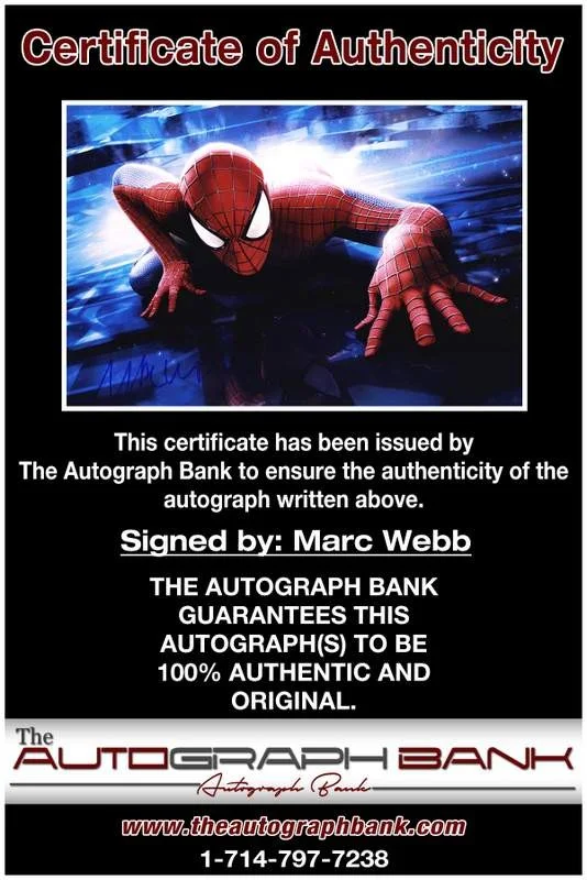 Marc Webb — Marc Webb authentic signed celebrity 10x15 photo W/Cert Autographed A0009, изображение 2