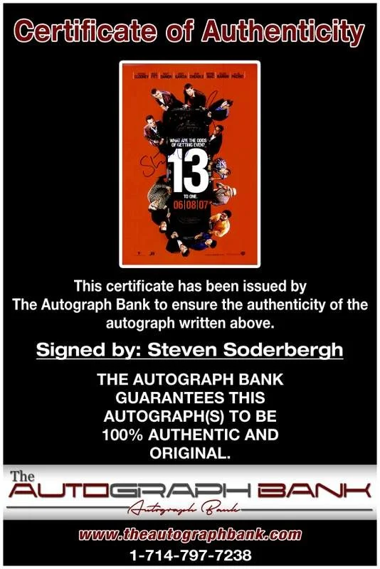 Steven Soderbergh — Steven Soderbergh authentic signed 10x15 photo |CERT Autographed A00155, image 2
