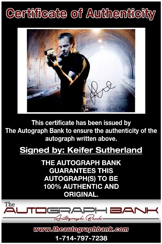 Kiefer Sutherland — Kiefer Sutherland authentic signed celebrity 10x15 photo |CERT Autographed 2616h, изображение 2