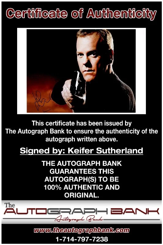 Kiefer Sutherland — Kiefer Sutherland authentic signed celebrity 10x15 photo |CERT Autographed 2616d, изображение 2