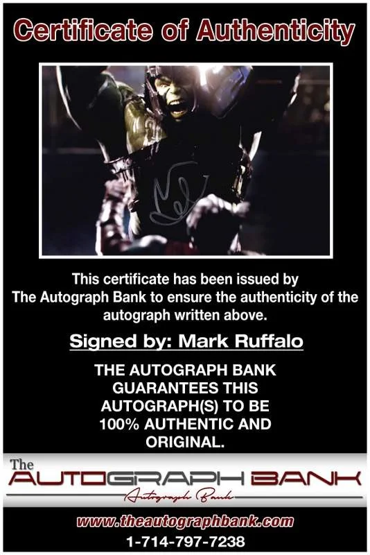 Mark Ruffalo — Mark Ruffalo authentic signed celebrity 10x15 photo W/Cert Autographed A0001, изображение 2