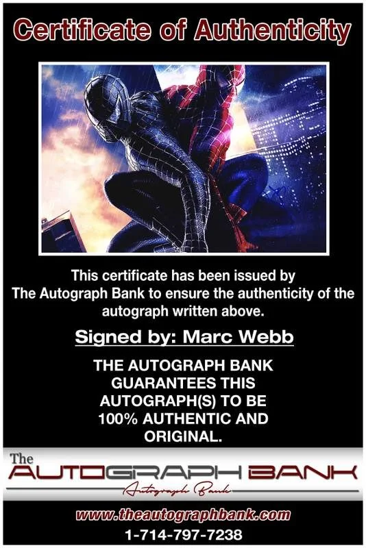 Marc Webb — Marc Webb authentic signed celebrity 10x15 photo W/Cert Autographed A0005, изображение 2