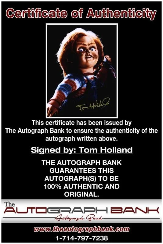 Tom Holland — Tom Holland authentic signed celebrity 10x15 photo W/Cert Autographed A0002, изображение 2
