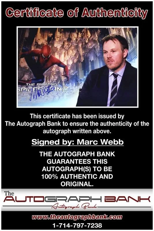 Marc Webb — Marc Webb authentic signed celebrity 10x15 photo W/Cert Autographed A0008, изображение 2