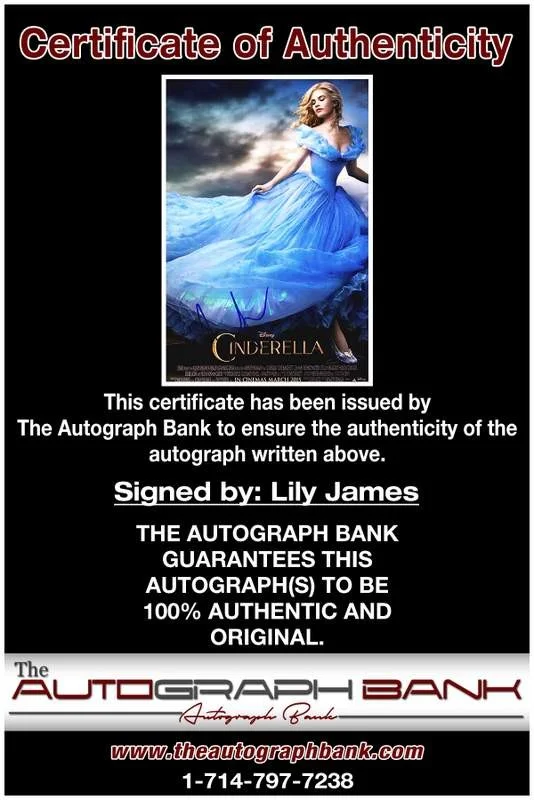 Lily James — Lily James authentic signed celebrity 10x15 photo W/Cert Autographed A000166, изображение 2