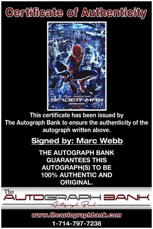 Marc Webb — Marc Webb authentic signed celebrity 10x15 photo W/Cert Autographed A0004, image 2