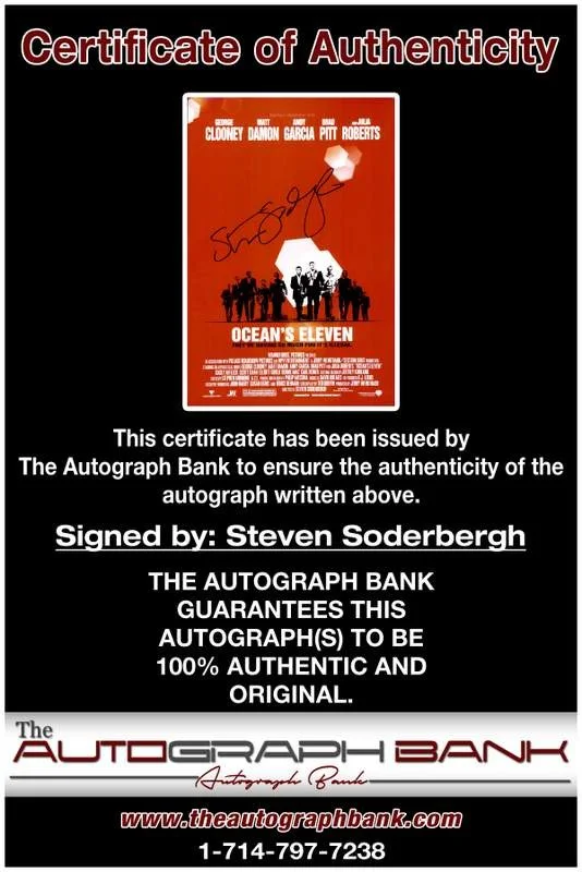 Steven Soderbergh — Steven Soderbergh authentic signed 10x15 photo |CERT Autographed A00161, image 2
