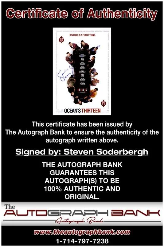 Steven Soderbergh — Steven Soderbergh authentic signed 10x15 photo |CERT Autographed A00163, image 2