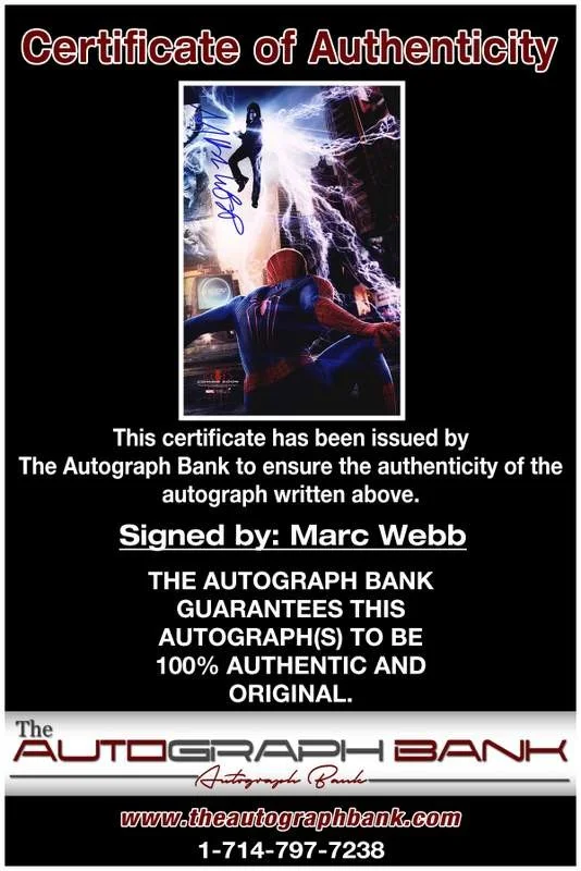 Marc Webb — Marc Webb authentic signed celebrity 10x15 photo W/Cert Autographed A0007, image 2