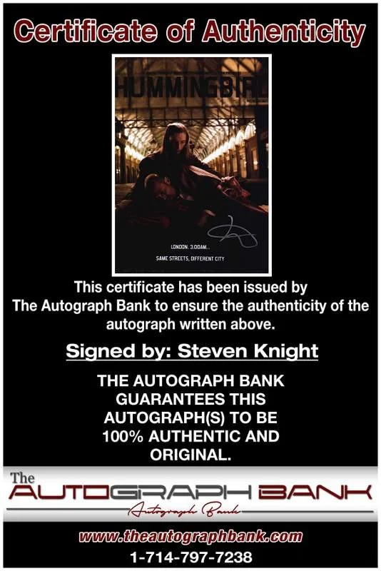 Steven Knight — Steven Knight authentic signed celebrity 10x15 photo W/Cert Autographed A0004, изображение 2