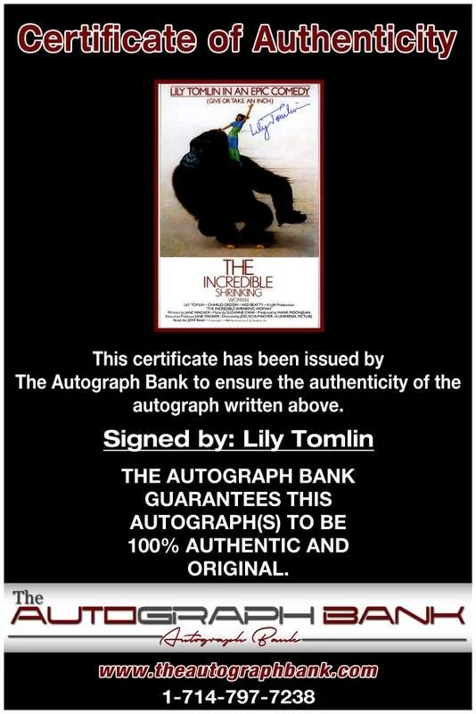 Lily Tomlin — Lily Tomlin authentic signed celebrity 10x15 photo W/Cert Autographed A00067, изображение 2
