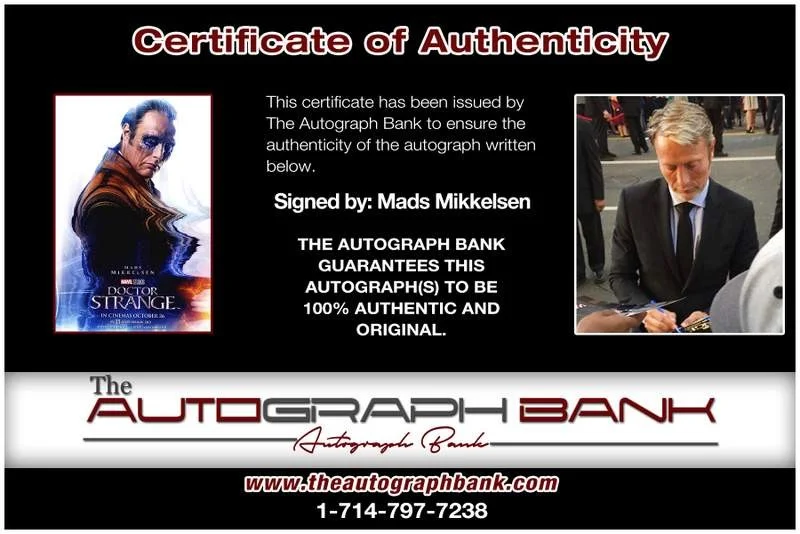 Mads Mikkelsen — Mads Mikkelsen authentic signed celebrity 10x15 photo W/Cert Autographed A0001, изображение 2