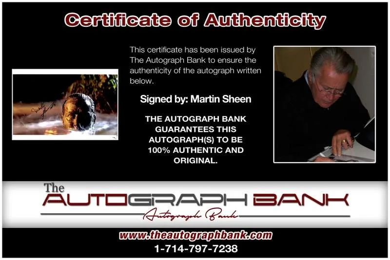 Martin Sheen — Martin Sheen authentic signed celebrity 10x15 photo W/Cert Autographed A0001, изображение 2