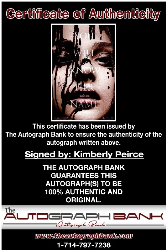 Kimberly Peirce — Kimberly Peirce authentic signed celebrity 10x15 photo W/Cert Autographed 2616a, изображение 2
