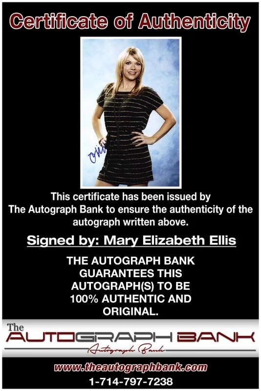 Mary Elizabeth Ellis — Mary Elizabeth Ellis authentic signed 10x15 photo |CERT Autographed A0001, изображение 2