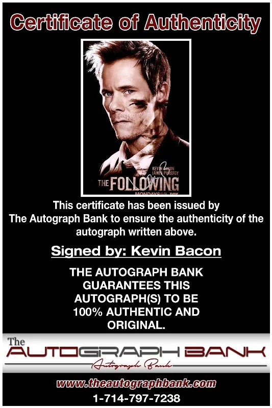Kevin Bacon — Kevin Bacon authentic signed celebrity 10x15 photo W/Cert Autographed 2716j, image 2
