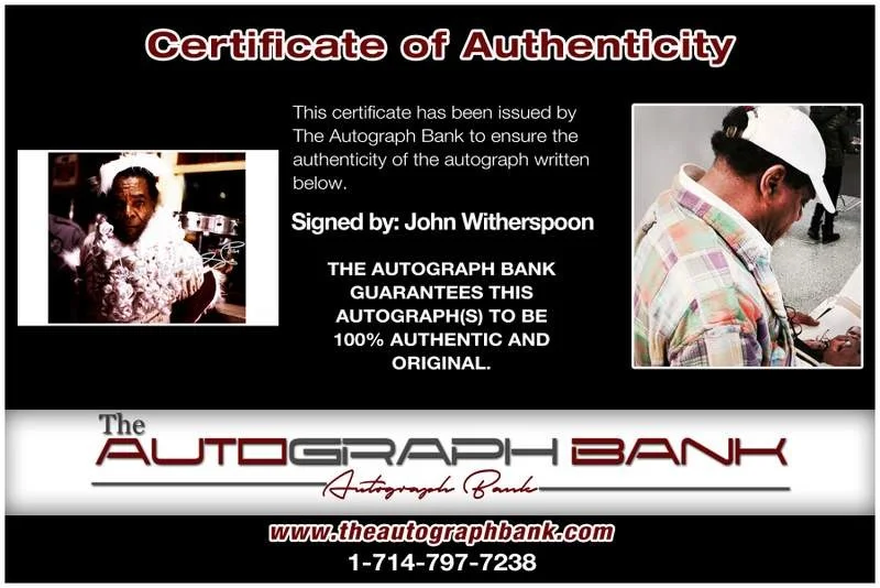 John Witherspoon — John Witherspoon authentic signed 10x15 photo |CERT Autographed A000006, image 2