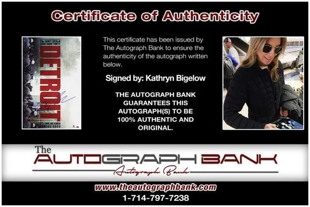 Kathryn Bigelow — Kathryn Bigelow authentic signed 12x18 movie Poster W/Certificate (A0001), изображение 2