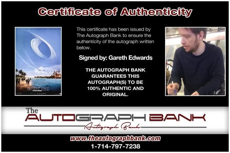 Gareth Edwards — Gareth Edwards authentic signed celebrity 10x15 photo W/Cert Autographed A0003, image 2