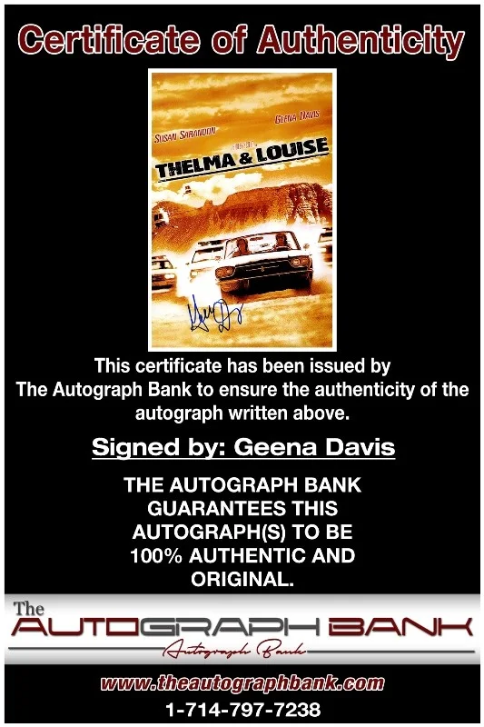 Geena Davis — Geena Davis authentic signed celebrity 10x15 photo W/Cert Autographed 2616g, изображение 2