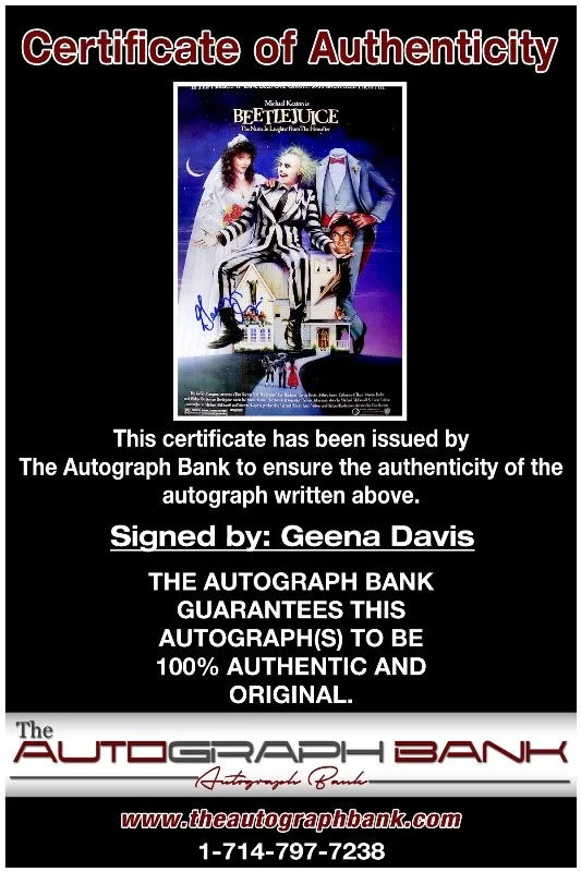 Geena Davis — Geena Davis authentic signed celebrity 10x15 photo W/Cert Autographed 2616e, image 2