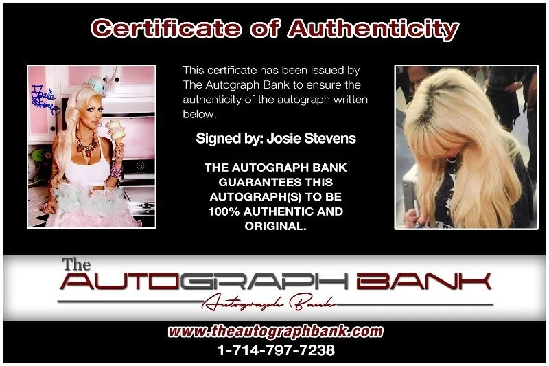 Josie Stevens — Josie Stevens authentic signed celebrity 10x15 photo W/Cert Autographed 2616r, изображение 2