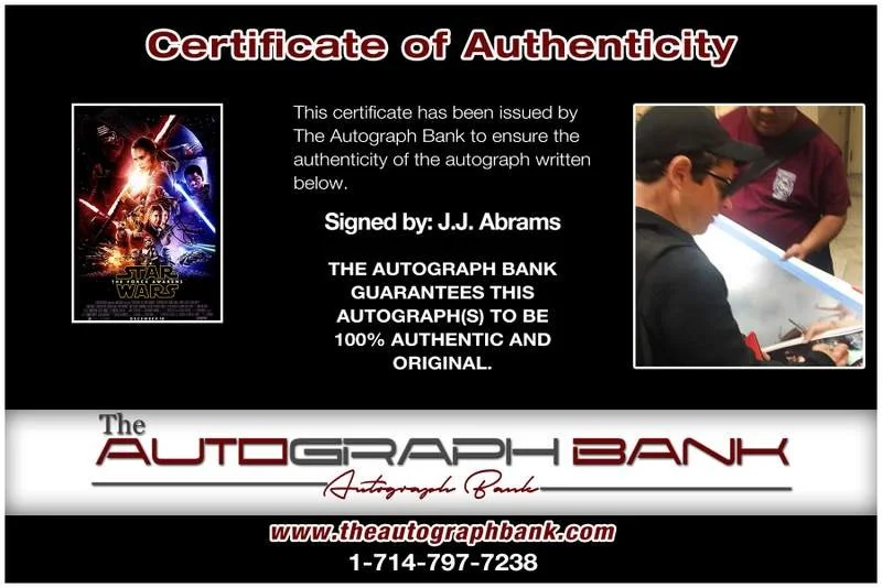 J.J. Abrams — J.J. Abrams authentic signed celebrity 10x15 photo W/Cert Autographed A000072, изображение 2
