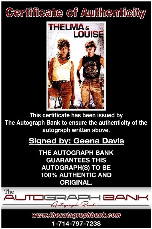 Geena Davis — Geena Davis authentic signed celebrity 10x15 photo W/Cert Autographed 2616h, изображение 2