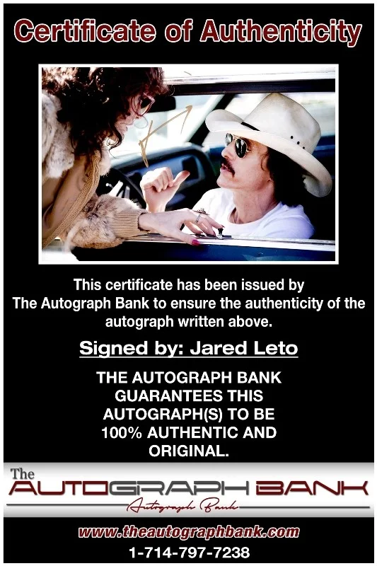 Jared Leto — Jared Leto authentic signed celebrity 10x15 photo W/Cert Autographed 2616h, изображение 2