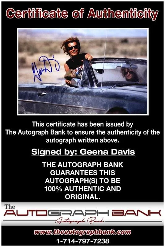 Geena Davis — Geena Davis authentic signed celebrity 10x15 photo W/Cert Autographed A0003, изображение 2