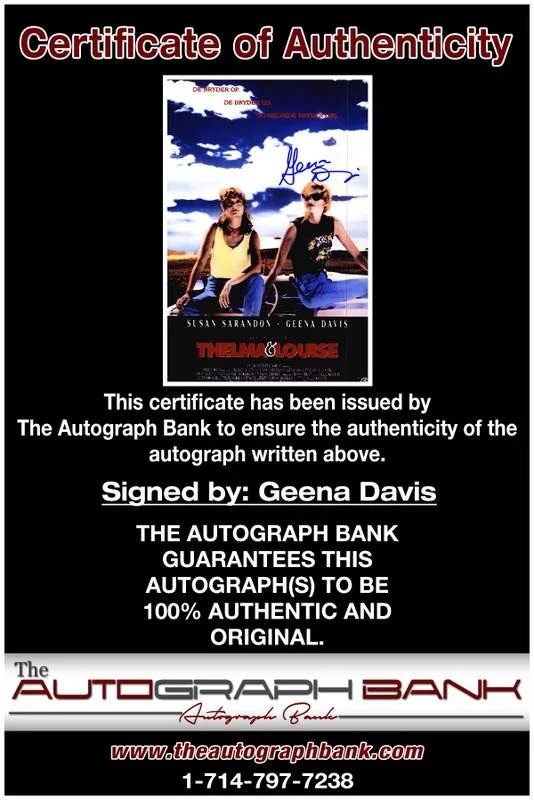Geena Davis — Geena Davis authentic signed celebrity 10x15 photo W/Cert Autographed A0002, изображение 2