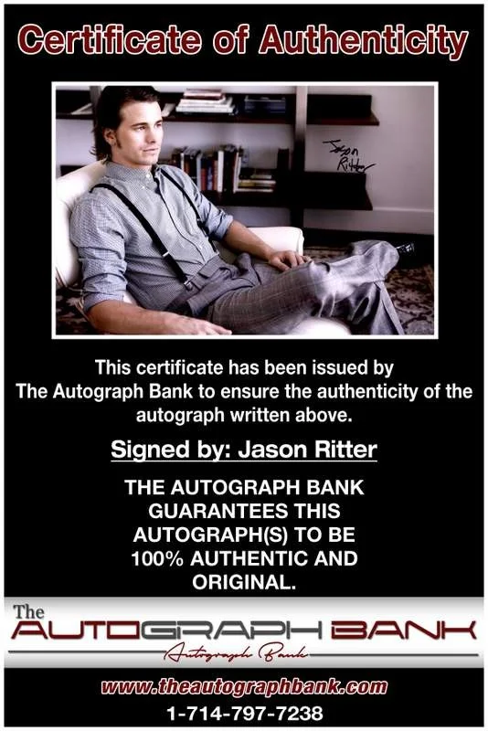 Jason Ritter — Jason Ritter authentic signed celebrity 10x15 photo W/Cert Autographed A00375, изображение 2