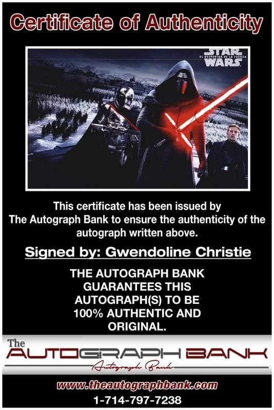 Gwendoline Christie — Gwendoline Christie authentic signed 10x15 photo |CERT Autographed A0002, image 2