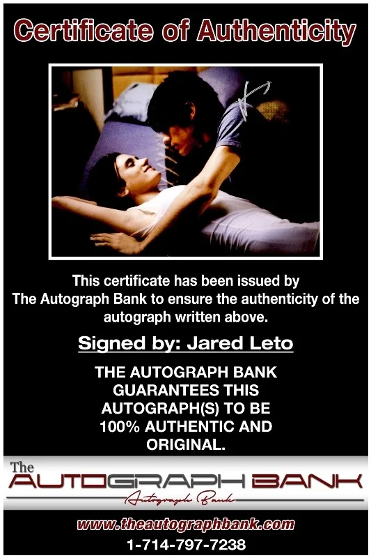 Jared Leto — Jared Leto authentic signed celebrity 10x15 photo W/Cert Autographed 2616b, изображение 2