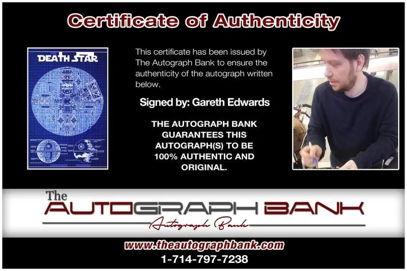 Gareth Edwards — Gareth Edwards authentic signed celebrity 10x15 photo W/Cert Autographed A0010, изображение 2
