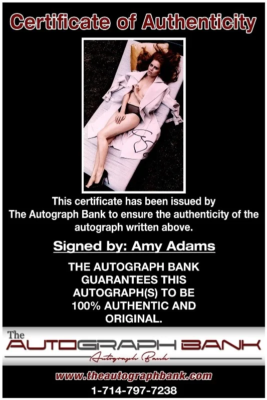 Amy Adams — Amy Adams authentic signed celebrity 10x15 photo W/Cert Autographed 2716a, изображение 2