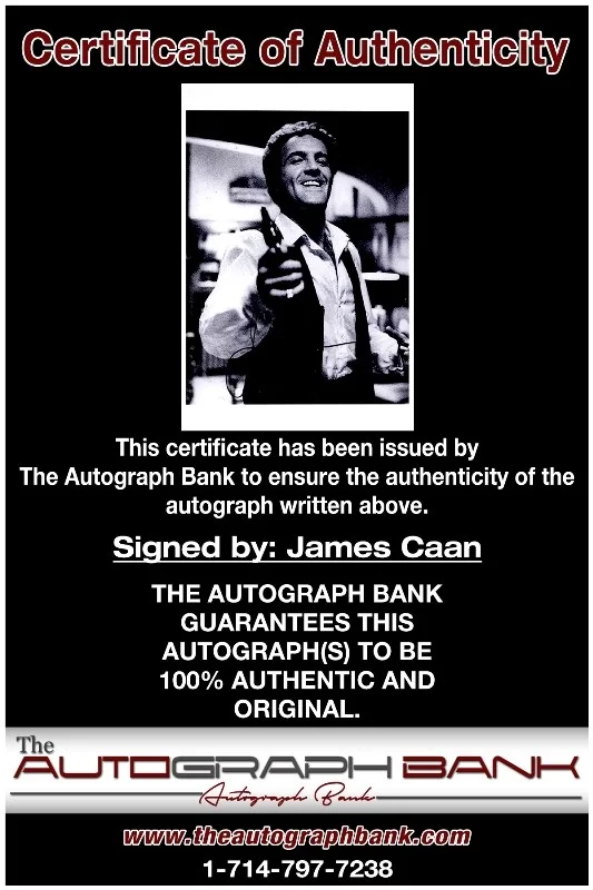 James Caan — James Caan authentic signed celebrity 10x15 photo W/Cert Autographed 2616c, image 2