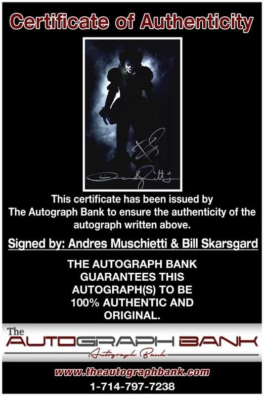 Andres Muschietti — Andres Muschietti & Bill Skarsgard authentic signed 10x15 photo |CERT A0003, изображение 2