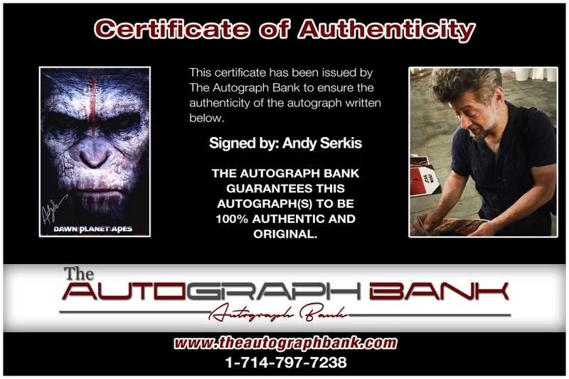 Andy Serkis — Andy Serkis authentic signed celebrity 10x15 photo W/Cert Autographed A0002, изображение 2