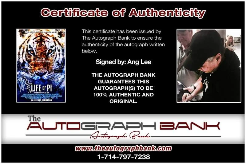 Ang Lee — Ang Lee authentic signed celebrity 10x15 photo W/Cert Autographed A000302, изображение 2